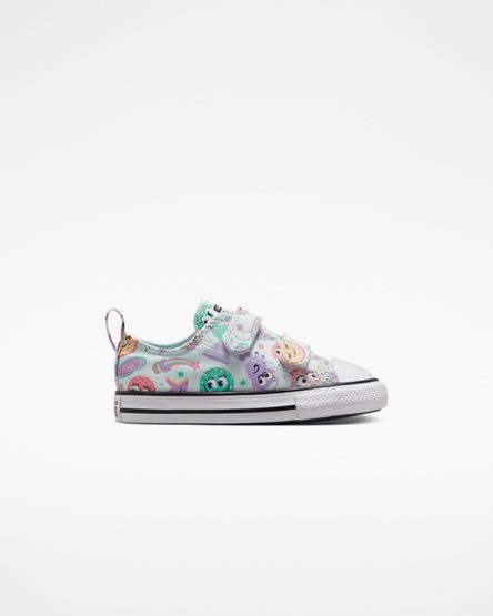 Zapatillas Bajas Converse Chuck Taylor All Star Easy-On Space Party Niña Turquesa Claro Moradas Blancas | PE 24W580